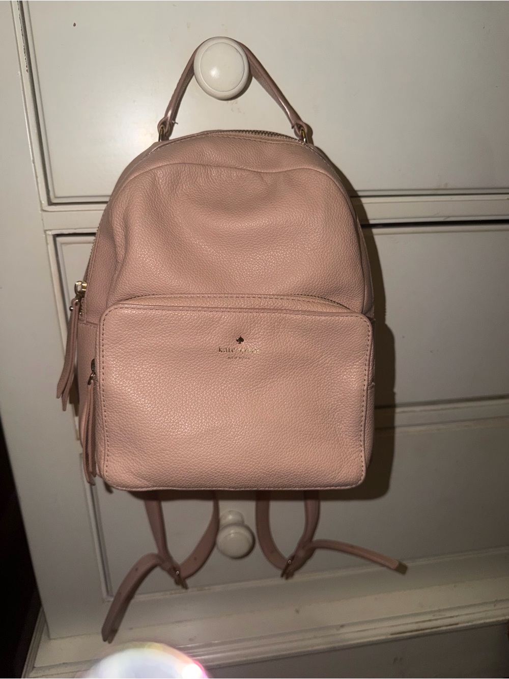 kate spade Dusty Pink Pebbled Leather Mini Backpack